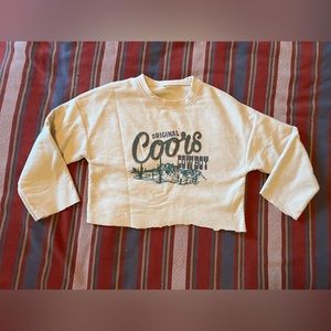 Vintage Coors Sweatshirt Cropped